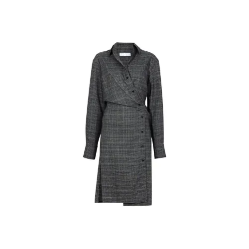 PROENZA SCHOULER Black Женские Длинные Платья с Рукавами