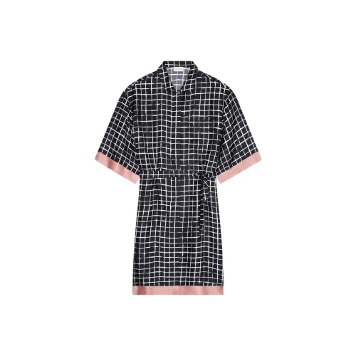 DRIES VAN NOTEN SS24 Длинное платье с длинными рукавами женское черное