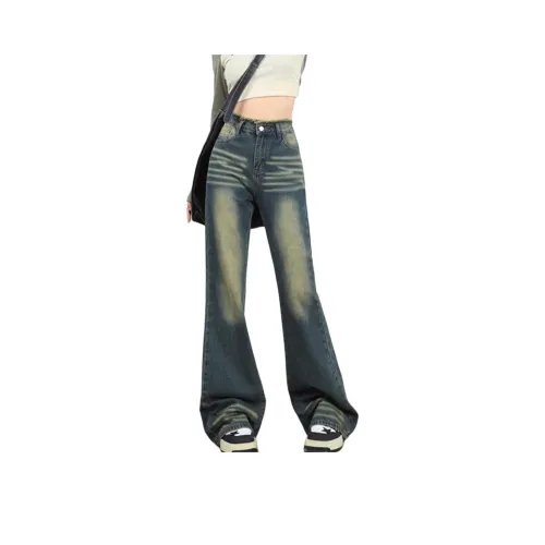 OROI Джинсы Женские Винтаж Синий