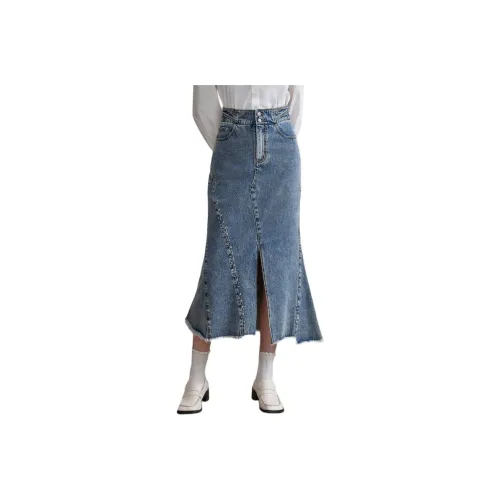 Anmani Denim Long Skirt Women's Blue