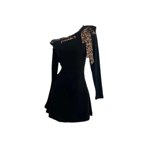 PAZZO Длинное платье с длинными рукавами женское черное