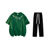 Комплект одежды (Футболка Jasper + Черные Повседневные Штаны)