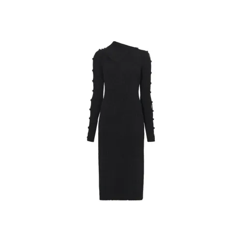 PROENZA SCHOULER Black Женские Длинные Платья с Рукавами