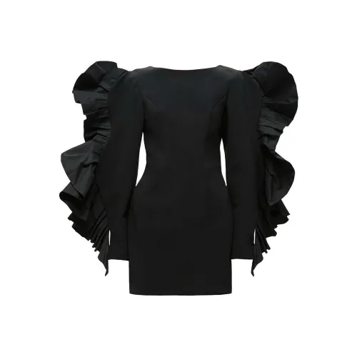 ANNAKIKI Длинное платье с длинными рукавами женское черное