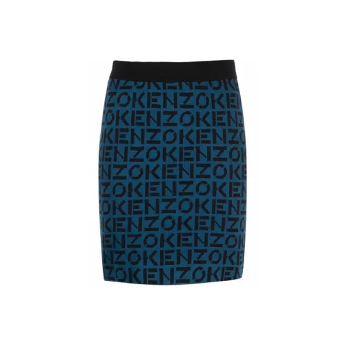 KENZO Синие Женские Повседневные Короткие Юбки