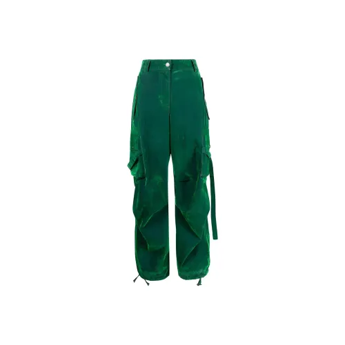 MSGM Женские джинсы изумрудно-зеленого цвета