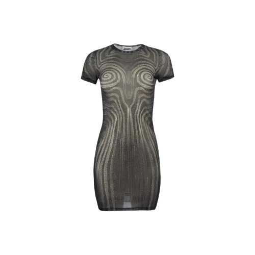 Jean Paul Gaultier Короткий рукав Платье Женское Черное