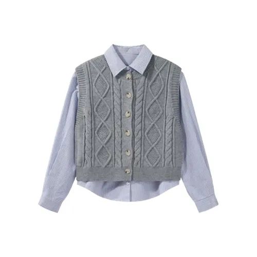 STARFEI Комплект Рубашка Matching Женский Серый