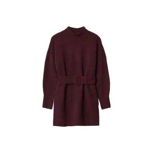 Other Stories Длинное платье с длинными рукавами женское темно-красное