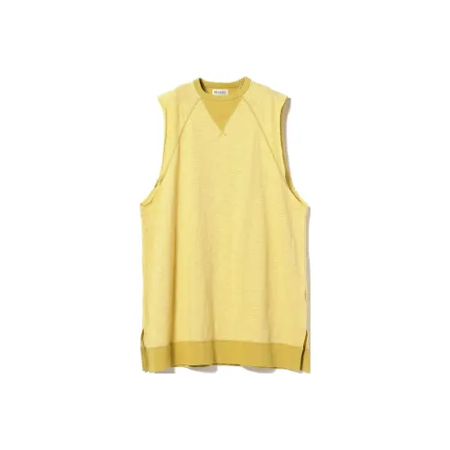 BEAMS Без рукавов Платье Женское Горчичный