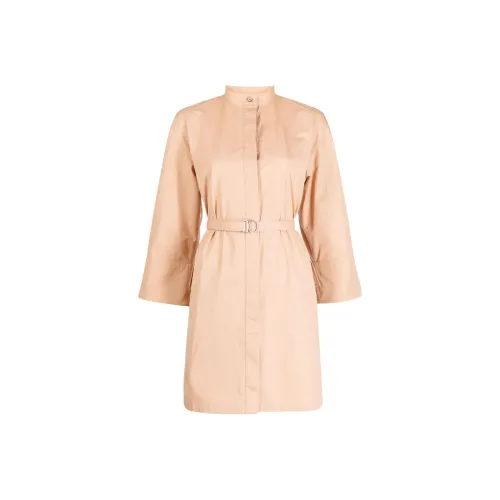JIL SANDER Персиково-оранжевый Женские Длинные Платья с Рукавами
