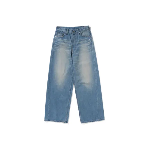 A BATHING APE Джинсы Женские Blue
