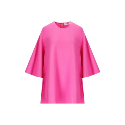 Essentiel Antwerp Длинное платье с длинными рукавами женское розовое