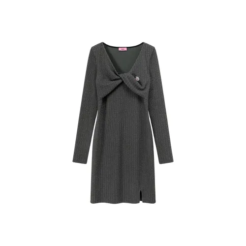 CHUU Длинное платье с длинными рукавами женское