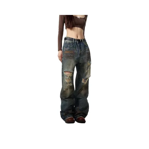 YEARNED Синие Женские Джинсы