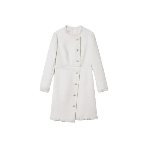 YINER GoodLand Кремово-белый Женские Длинные Платья с Рукавами