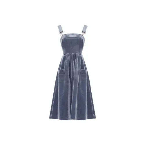 DPLAY Slip Платье Женское Туманно-Синий