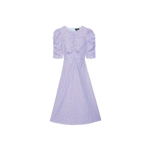 Kate Spade SS24 Короткое платье с короткими рукавами женское светло-сиреневый