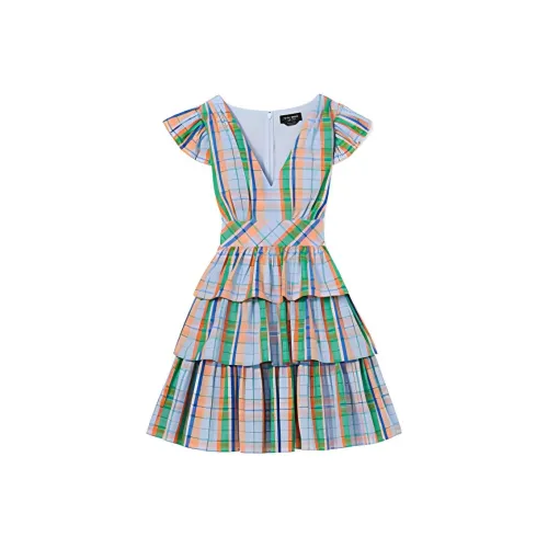 Kate Spade SS24 Короткое платье с короткими рукавами женское многоцветное