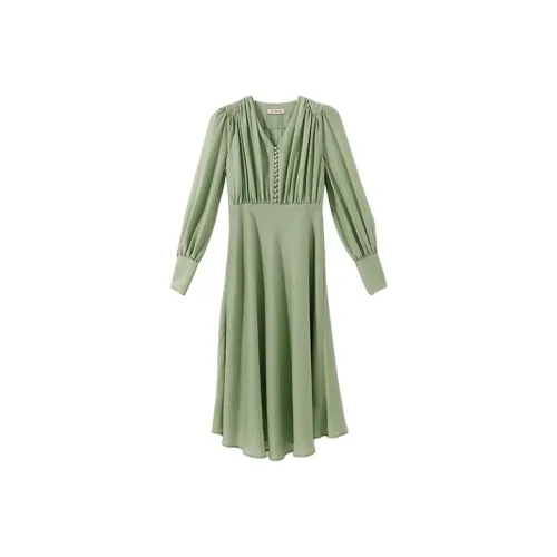 YUMOMO STAR Женские Длинные Платья с Рукавами