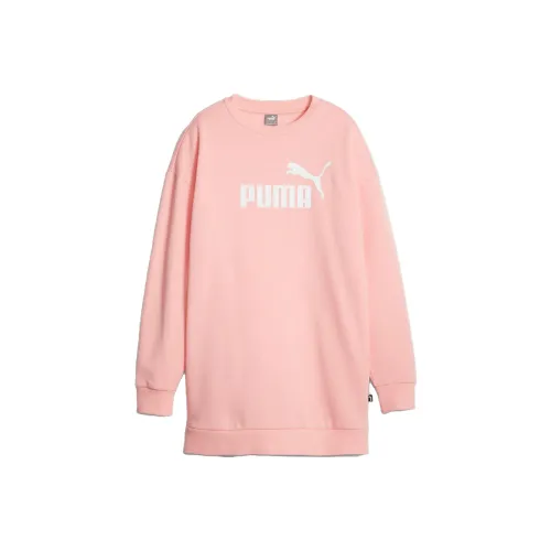 PUMA PWRSHAPE Платье с круглым вырезом ESS+ Femme Длинное с рукавами Женское Розовое