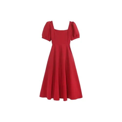 Local Gal Короткий рукав Платье Женское Красное