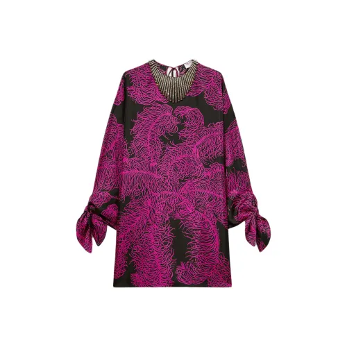 EMILIO PUCCI Длинное платье с длинными рукавами женское многоцветное