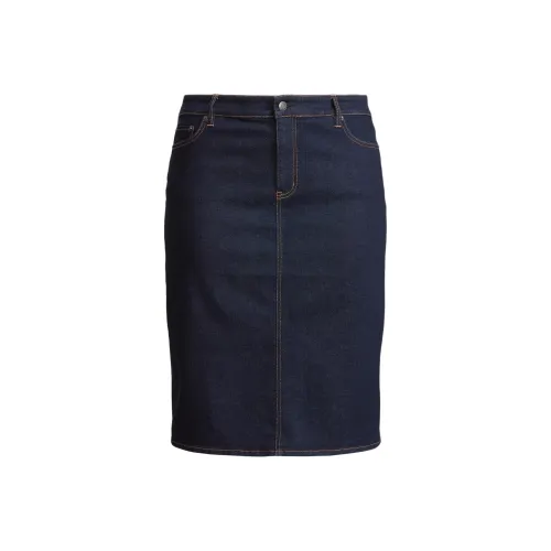 LAUREN RALPH LAUREN Деним Длинная Юбка Женская Синяя