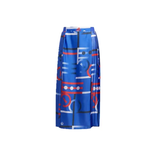 Adidas Синие Женские Повседневные Длинные Юбки