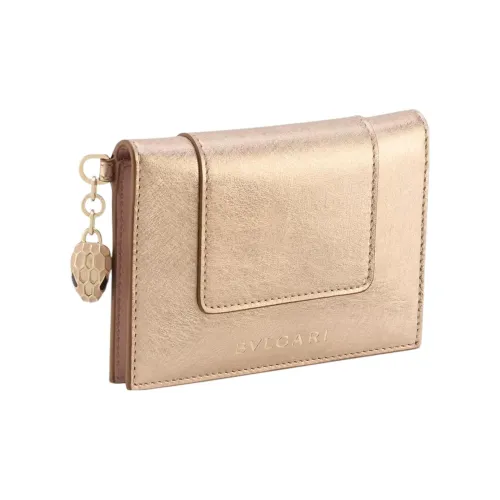 BVLGARI Serpenti Forever Раскладывающийся Футляр Для Карт Внутренняя Отделка Из Кожи Наппа Цвета Розового Хрусталя