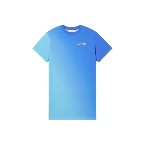 LACOSTE SS23 Summer Vitality Series Blue Женские Короткие Платья с Рукавами