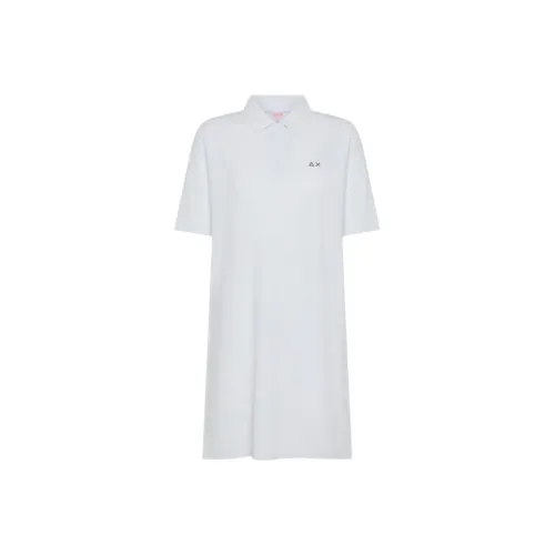 SUN68 SS24 Короткий рукав Платье Женское Белое