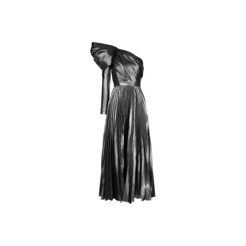 Solace London Серебряный Женские Длинные Платья с Длинными Рукавами