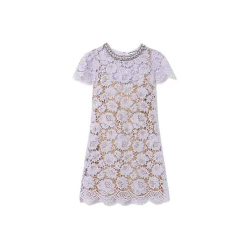 Self Портрет Короткий С рукавами Платье Женское Сиреневый
