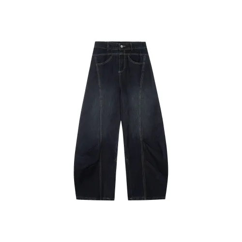 YEARNED Washed Jeans Unisex Black YEARNED Промытые Джинсы Унисекс Черный