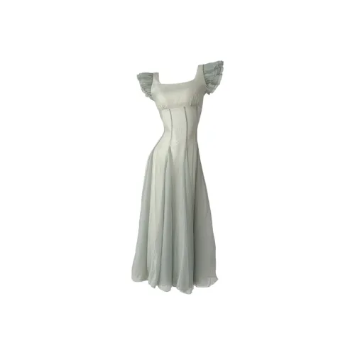 COVT Без рукавов Платье Женское Мятно-зеленый