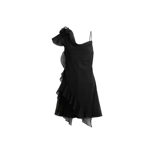 COACH FW23 Короткий рукав Платье Женское Черное