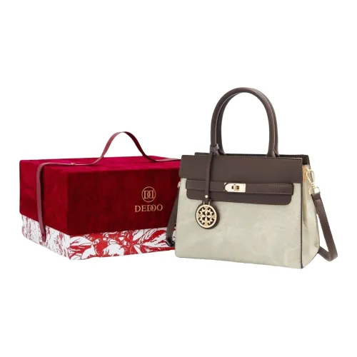 DEDOO ПУ (полиуретан) Сумка Средняя Женская Абрикосовая и Коричневая