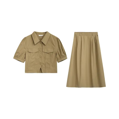 ZIHAN Повседневный костюм женский хаки зеленый