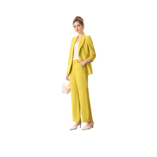 FENHONGMALI Бизнес-костюм женский зеленый