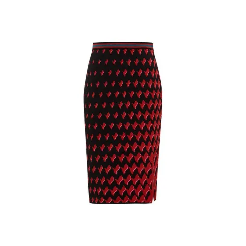 Diane von Furstenberg SS25 KNIT Длинная Юбка Женская Красная