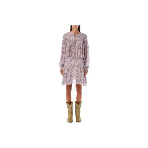 ISABEL MARANT Светло-розовый Женские Длинные Платья с Рукавами