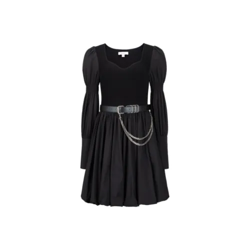 GIVH SHYH Black Женские Длинные Рукава Платья