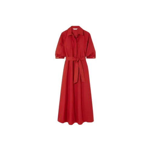 MaxMara Короткий рукав Платье Женское Красное