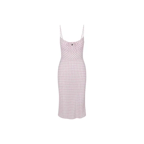Réalisation Par Светло-розовый GINGHAM с Розовыми полосами Клетчатый Женские Слиплатья