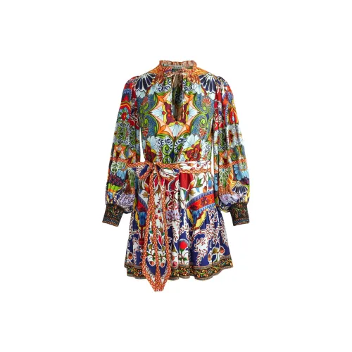 ALICE+OLIVIA Многоцветные Женские Длинные Платья с Рукавами