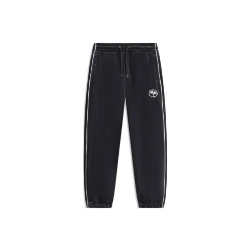 LINING Sports Life Collection Вязаные Спортивные Штаны Женские Черные