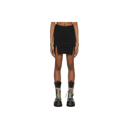 RICK OWENS Черные Женские Повседневные Короткие Юбки