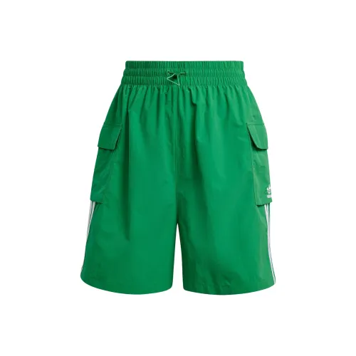 Adidas Originals Adicolor Карго Шорты Повседневные Шорты Женские Зеленые