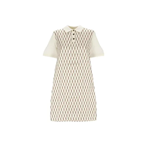 TORY BURCH Короткое платье с короткими рукавами женское новый цвет слоновая кость